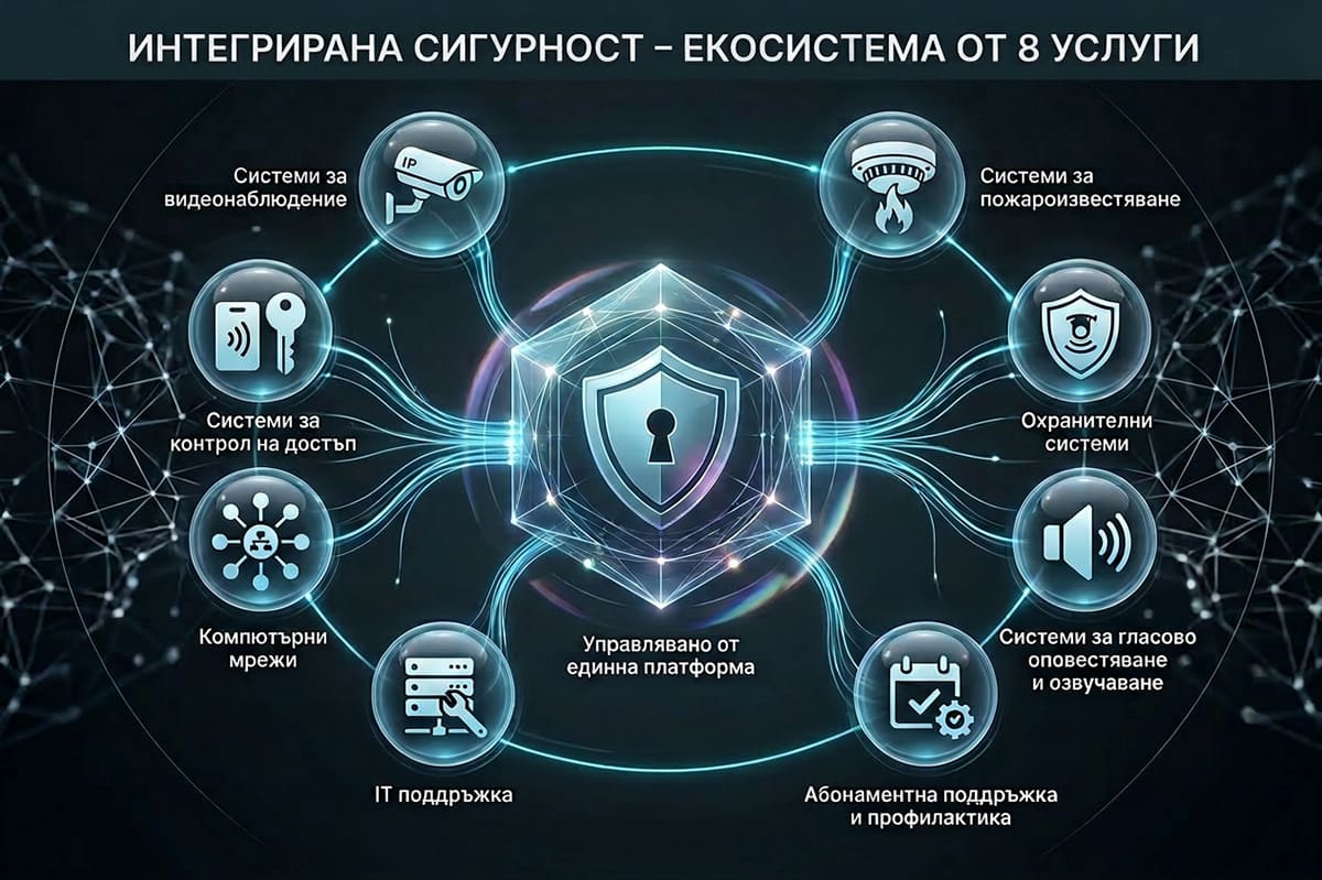 Схема на интегрирани системи за сигурност и комуникация