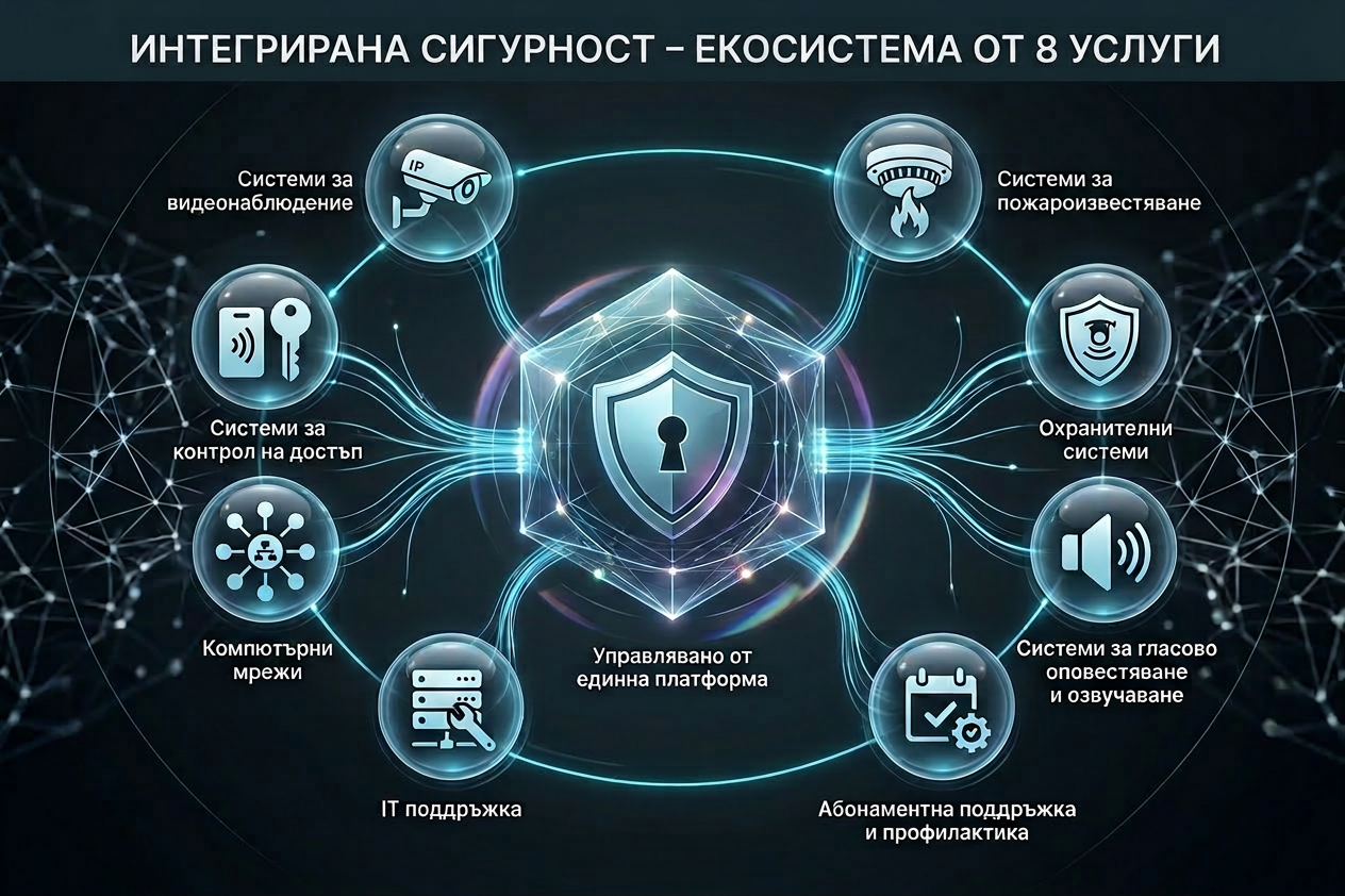 Схема на интегрирани системи за сигурност и комуникация