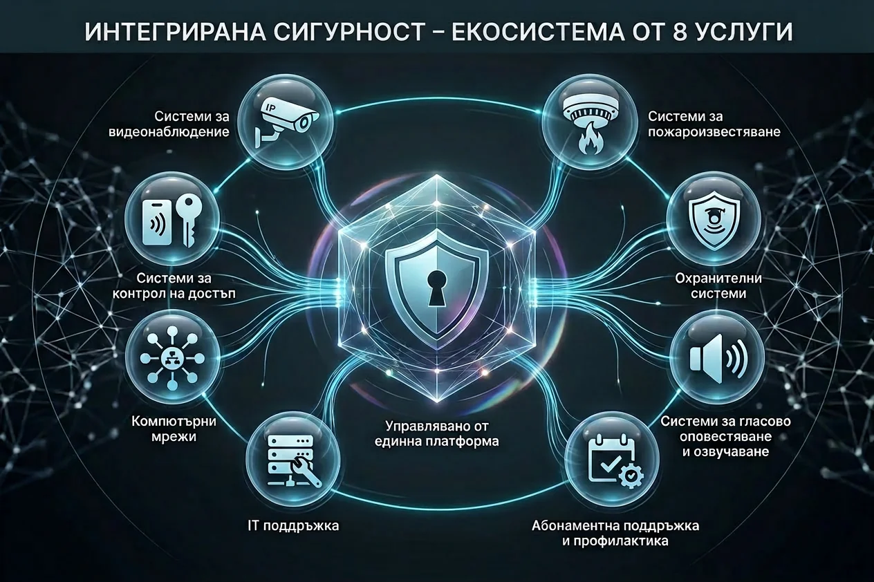 Схема на интегрирани системи за сигурност и комуникация