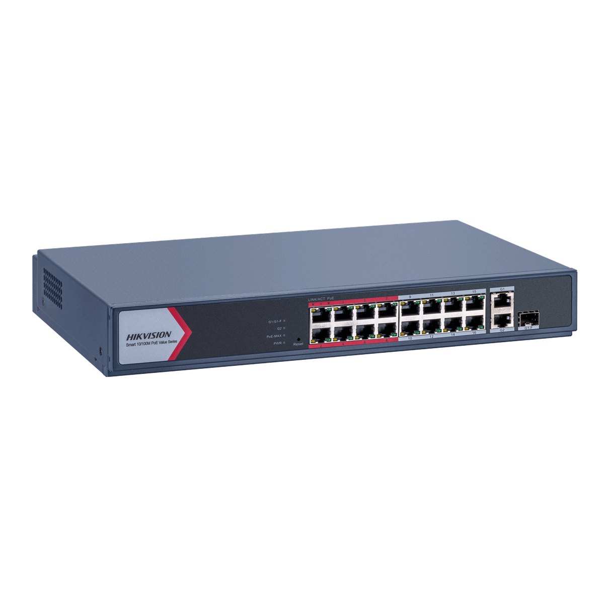 18-портов управляем (smart Cloud managed) PoE мрежов комутатор HIKVISION DS-3E1318P-EI/M