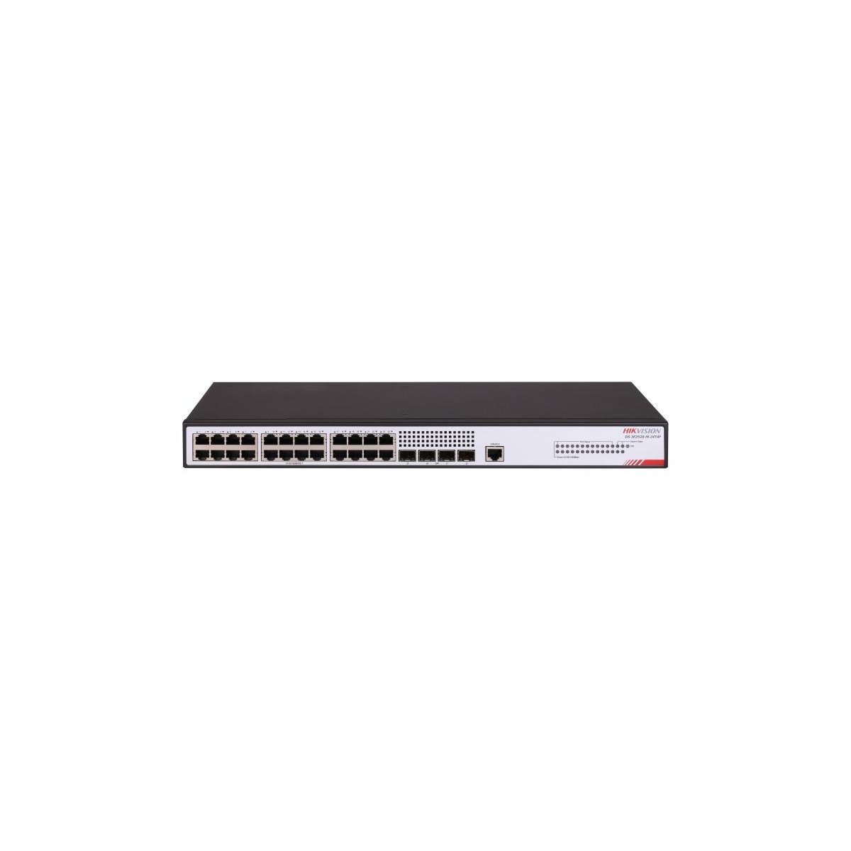 28-портов управляем (smart Cloud managed) агрегиращ мрежов комутатор HIKVISION DS-3E2528-HI-24T4F