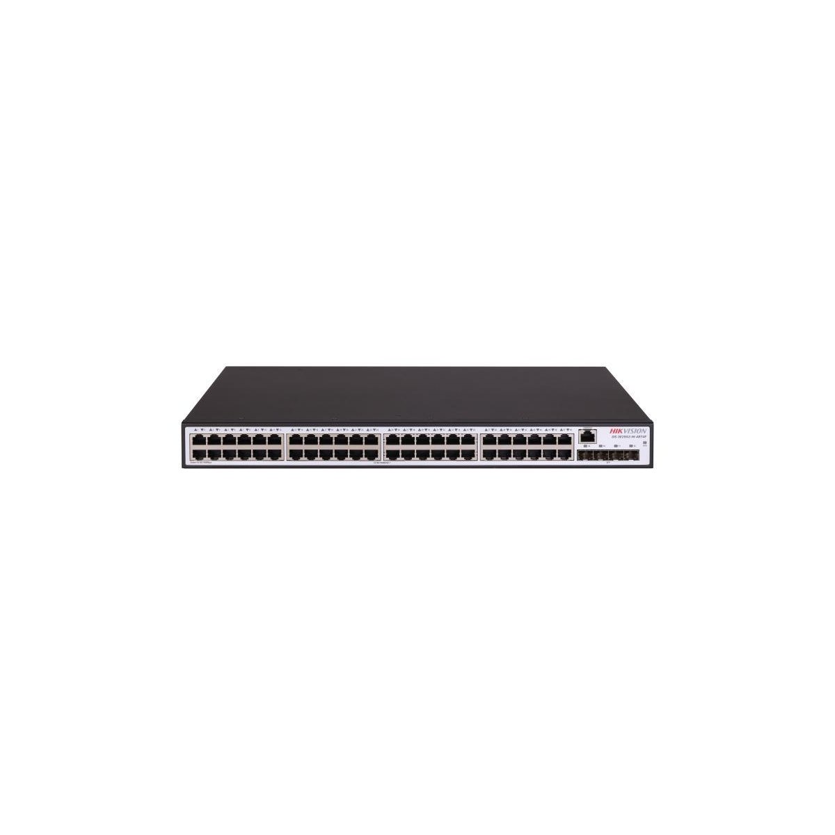 52-портов управляем (smart Cloud managed) агрегиращ мрежов комутатор HIKVISION DS-3E2552-HI-48T4F