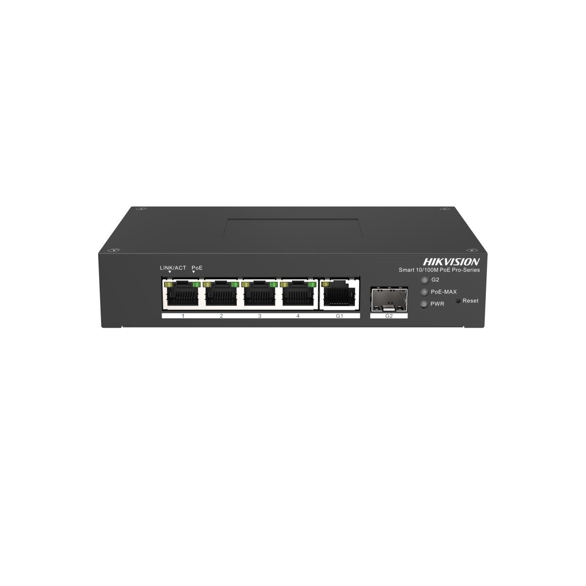 6-портов индустриален PoE мрежов комутатор HIKVISION DS-3T1306P-SI/HS