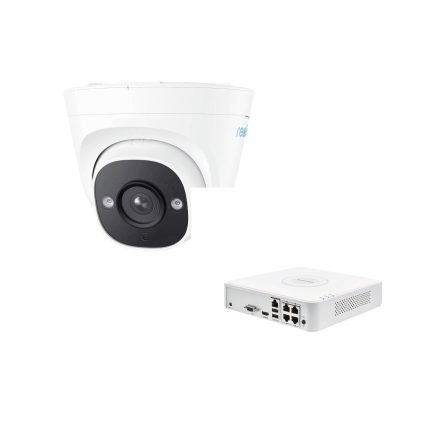 Комплект за видеонаблюдение с 4 бр. 5MP куполни IP камери Reolink P324(RLC-520A) + 4-канален мрежов рекордер с 4 PoE порта Hikvision DS-7104NI-Q1/4P(D)