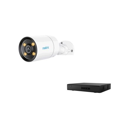 Комплект за видеонаблюдение с 8 бр. 5MP корпусни IP камери Reolink P320(RLC-510A) + 8-канален мрежов рекордер с 8 PoE порта Hikvision DS-7108NI-Q1/8P/M(D)