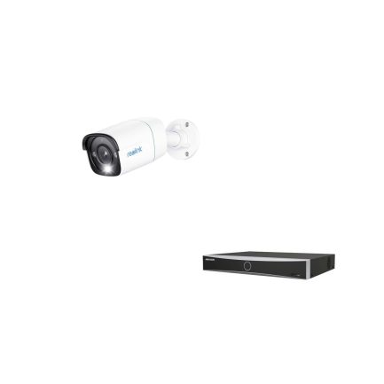 Комплект за видеонаблюдение с 8 бр. 4K корпусни IP камери Reolink P330(RLC-810A) + 8-канален AcuSense мрежов рекордер с 8 PoE порта Hikvision DS-7608NXI-K1/8P(D)